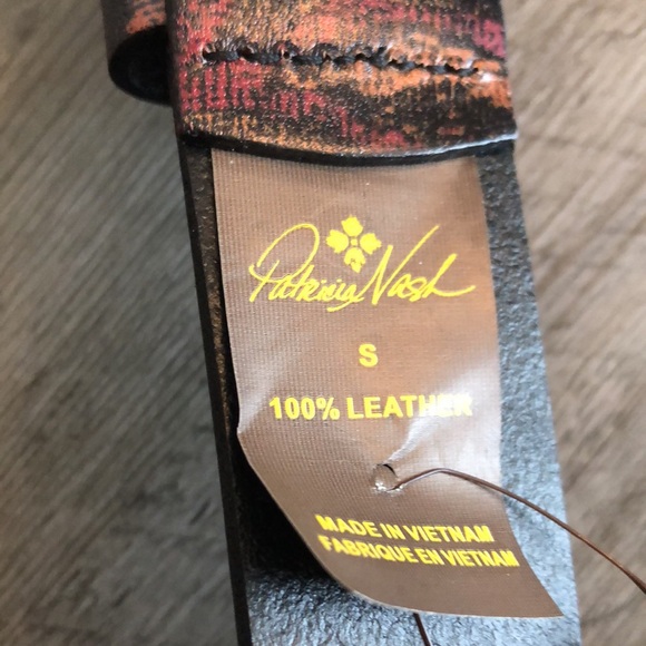 Patricia Nash Vietri Vintage Floral Brocade Leather Belt Size S NWT - Picture 9 of 16